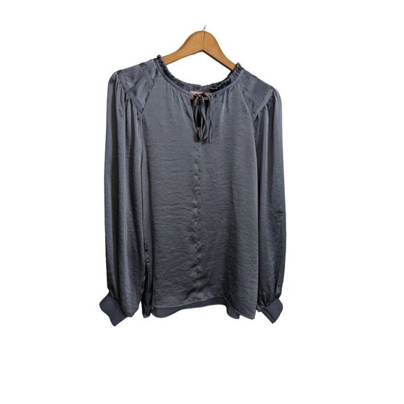 Philosophy Tops - 𝅺nwt Philosophy Feminine Silky Blue Gray Lone Sleeve Blouse Women's Size Large